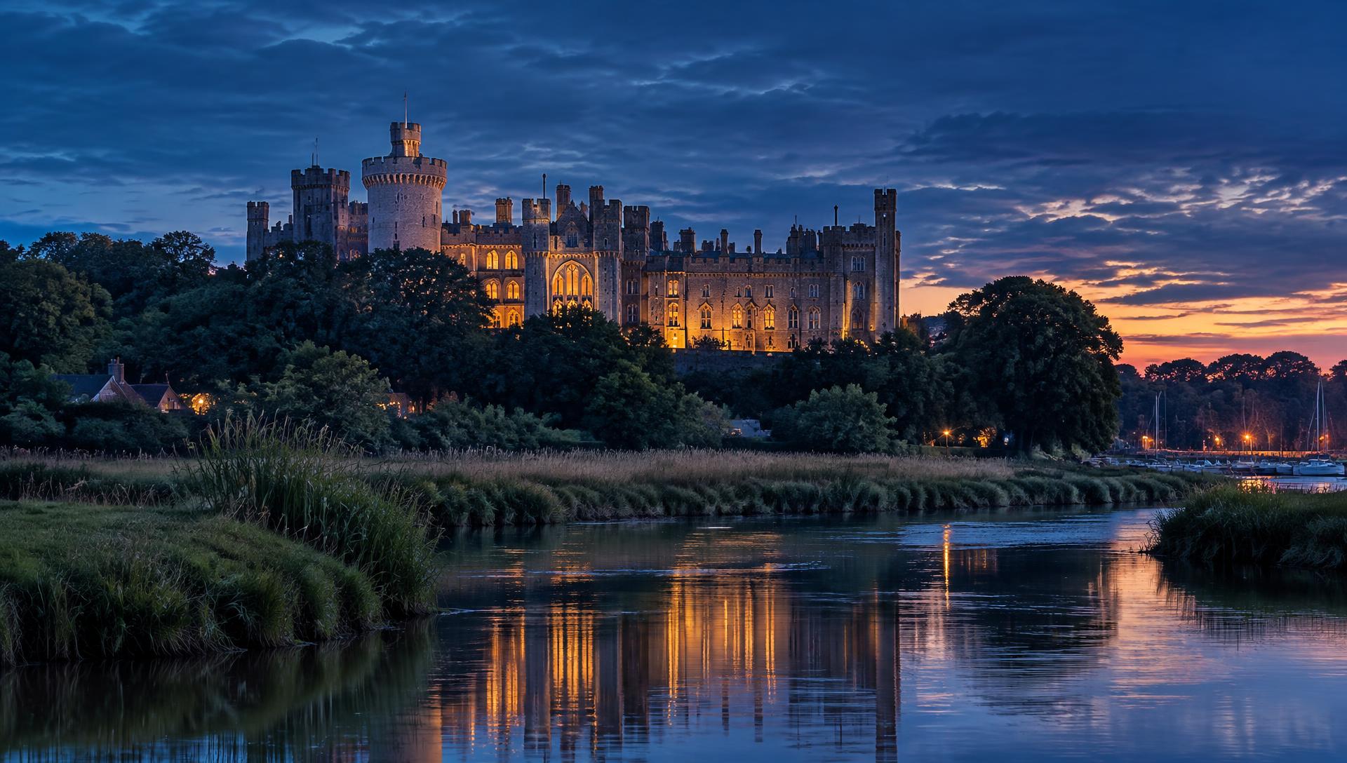 Arundel at Blue Hour, Arundel, West Sussex